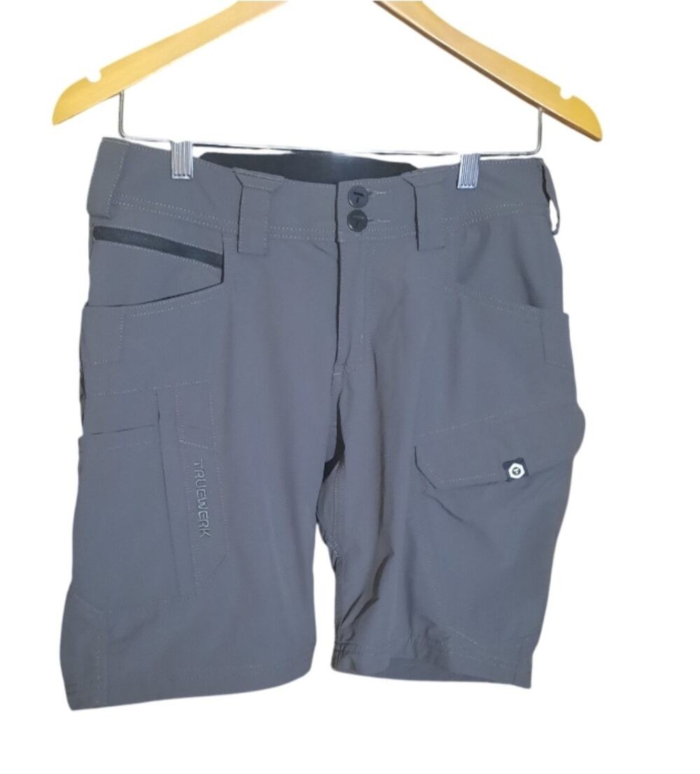 True work Womens T1 Workshort Dark Gray Lightweight Tear Resistant Shorts Size 4
